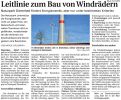 WLZ: Leitlinie zum Bau von Windrädern